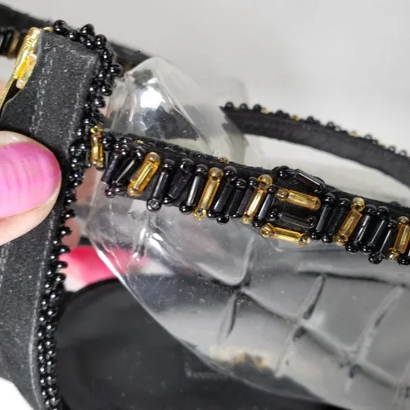 Sergio Rossi Beaded Heels w/ Ankle Straps - Picture 13 of 16